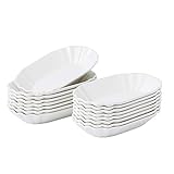 VIELFÄLTIGE DESIGNAUSWAHL | Unter Berücksichtigung verschiedener Anlässe und praktischer Verwendungszwecke wurden die Pommesschalen in verschiedenen Größen und mit einer unterschiedlichen Anzahl entworfen, Sie können verschiedene Schalen je nach Bedarf anpassen oder zusammenstellen. Schöne und vielseitige Schalen mit einer Qualität glasur sind sicherlich geeignet für Ihren täglichen Gebrauch. Beinhaltet 32x Pommesschalen [7,75