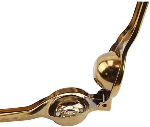 Manual Lemon Juicer Stainless Steel Juicer Press Citrus Handle Lime Squeezer Tool, Gold