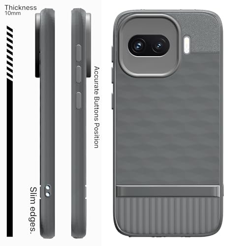 Image of Pikkme Back Cover for iQOO 15R 5G Camera Protection 3D Hexa Cube Design Silicone Protective Bumper Case (Grey)