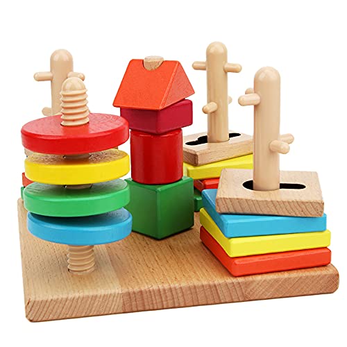 Bloques de construcción de madera coloridos para ver crecer la imaginación de tu hijo