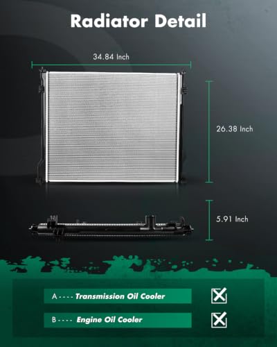 Image of SCITOO Engine Coolant Radiator compatible with Toyota Highlander 2020-2024