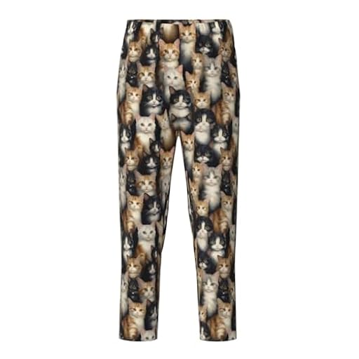 Pantalones de pijama suaves para mujer y hombre, estampado de gato, para uso casual, para relajación, para fiestas temáticas, Negro -, XS(5-6) | Ya disponible en tu tienda friki favorita! En mundofriki.es! Pantalones de pijama suaves para mujer y hombre, estampado de gato, para uso casual, para relajación, para fiestas temáticas, Negro -, XS(5-6) | Ya disponible en tu tienda friki favorita! En mundofriki.es!