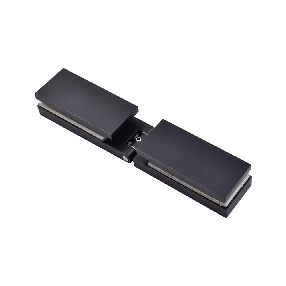Charnière de douche 180 degrés en inox noir mat haute résistance pour paroi en verre