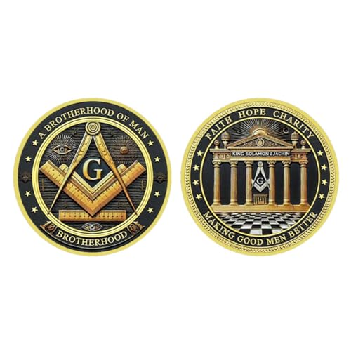 Moeda Maçonaria Maçom Freemason Esquadro Compasso Fraternal