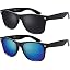 Set of 2 Shiny Black (Glasses: Grey/Green)