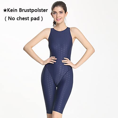 PHINIKISS Knee Length Bodysuit Women Sport Swimsuit One Piece Bathing Suit
