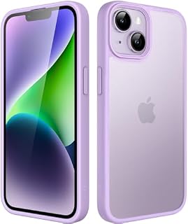JETech Etui Matowe do iPhone 14 Plus 6,7 Cala, Odporny na Wstrząsy Ochrona Przed Upadkiem Klasy Wojskowej, Matte Case Półprzezroczysta Tylna Obudowa, Odporna Odciski Palców (Czarny)