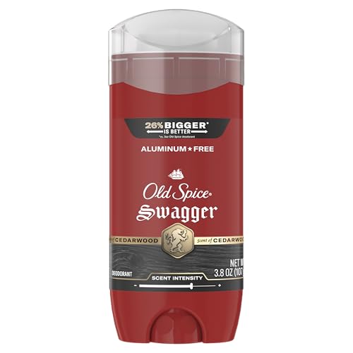 Image of Old Spice Aluminum Free Deodorant for Men, 24 /7 Odor Protection, 24 /7 Freshness & Lasting Scent, Swagger with Cedarwood Scent, 3.8 oz