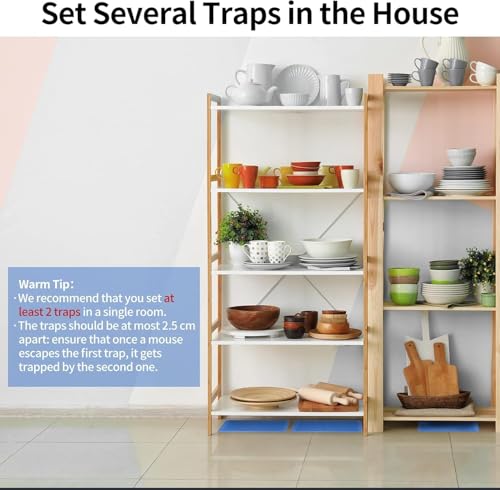 Image of LULUCATCH Sticky Mouse Trap, 400 Pack Large Glue Traps, Pre-Baited Heavy Duty Non-Toxic Bulk Glue Boards Mouse Traps Indoor for Mice, Snakes, Rat, Insects, Cockroaches & Spiders, Pet Safe Easy to Use