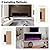 Tangkula 60 Inch Linear Electric Fireplace, Recessed & Wall-Mounted Fireplace Heater with Multi-Color Flame, 5-Level Brightness & 8H Timer, Remote Control, Ultra-Thin Fireplace, 750W/1500W (60 Inch)