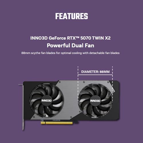 Image of INNO3D NVIDIA Geforce Pci E RTX 5070 Twin X2 12GB GDDR7 192-Bit PCI Express Gen 5 Gaming Graphics Card - N50702-12D7-195064N