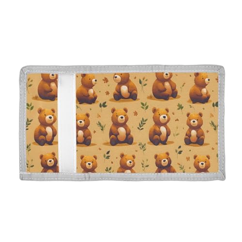 ALAZA Kids Wallets for Boys Girls Toddler Trifold Wallet Children Small Bear Brown with Zipper Coin Pocket2