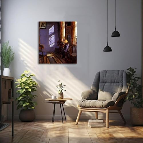 Pulls à tricoter par Ancher toile célèbre de décoration murale salon 85 x 70