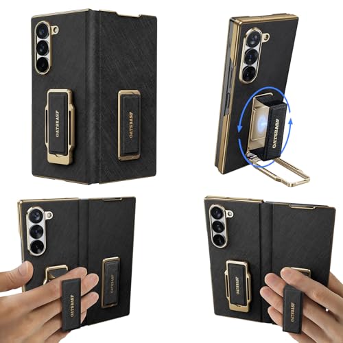 NIFBANG Samsung Galaxy Z Fold 7�p�̃P�[�X ���U�[ �t�B���K�[�z���_�[�t�� �M�����N�V�[ z fold 7�p�̃t���b�v�P�[�X �X�}�z�x���g�t�� ����/���^�� �X�^���h ���^�M�����N�V�[ Z Fold 7�p�̃J�o�[ �w��h�~ �C