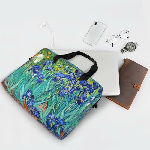 Bolso para laptop senya con diseño acuarela blanco y amarillo miniatura 7