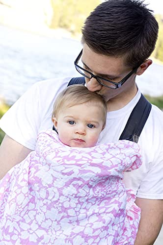Image of SwaddleDesigns Marquisette Receiving Swaddle Blanket for Baby Boys & Girls, Soft Premium Cotton Muslin, Best Shower Gift, Lavender Lush, Parent Picks Award Winner Small