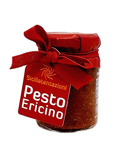Sicilia Bedda - Prodotti Tipici Siciliani - Condimenti per Pasta della Sicilia - Vari Gusti (Pesto Ericino Gr. 90