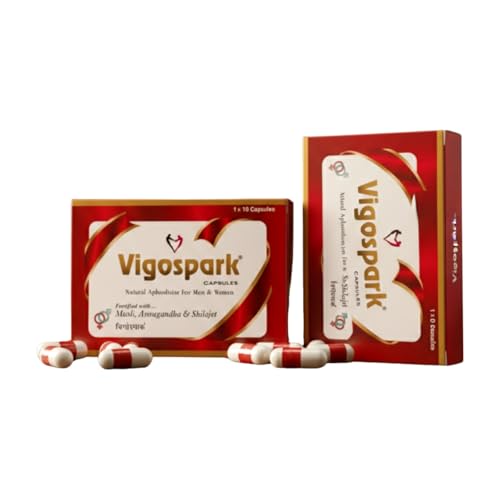 Vigospark Natural Aphrodisiac Capsules for Men and Women, 20 Capsules, Pack of 2