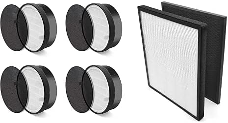LEVOIT LV-H132 - Filtro de repuesto para purificador de aire LV-H132-RF, paquete de 4, 4 unidades y purificador de aire LV-PUR131, filtro de