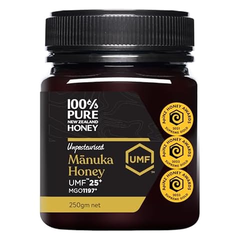 100% Pure New Zealand Manuka Honey, Certified UMF 25+ (MGO 1197+) Raw Manuka Honey, 8.8 Oz (250g) Cover