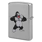 ゴリラ ライターケース ライター保護カバー 交換用外側ケース おしゃれ 喫煙具 Zippo兼用ケース 互換性がある 両面印刷 金属 個性 持ち運び便利 男性 誕生日 父の日 プレゼント