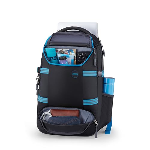 Image of American Tourister Magna Pace | 40 Ltrs | 2 Compartments | Bottle Pocket | Ergonomic Padded Back Panel & Shoulder Straps | Outdoor Laptop Backpack | 1 Year International Warranty | Black