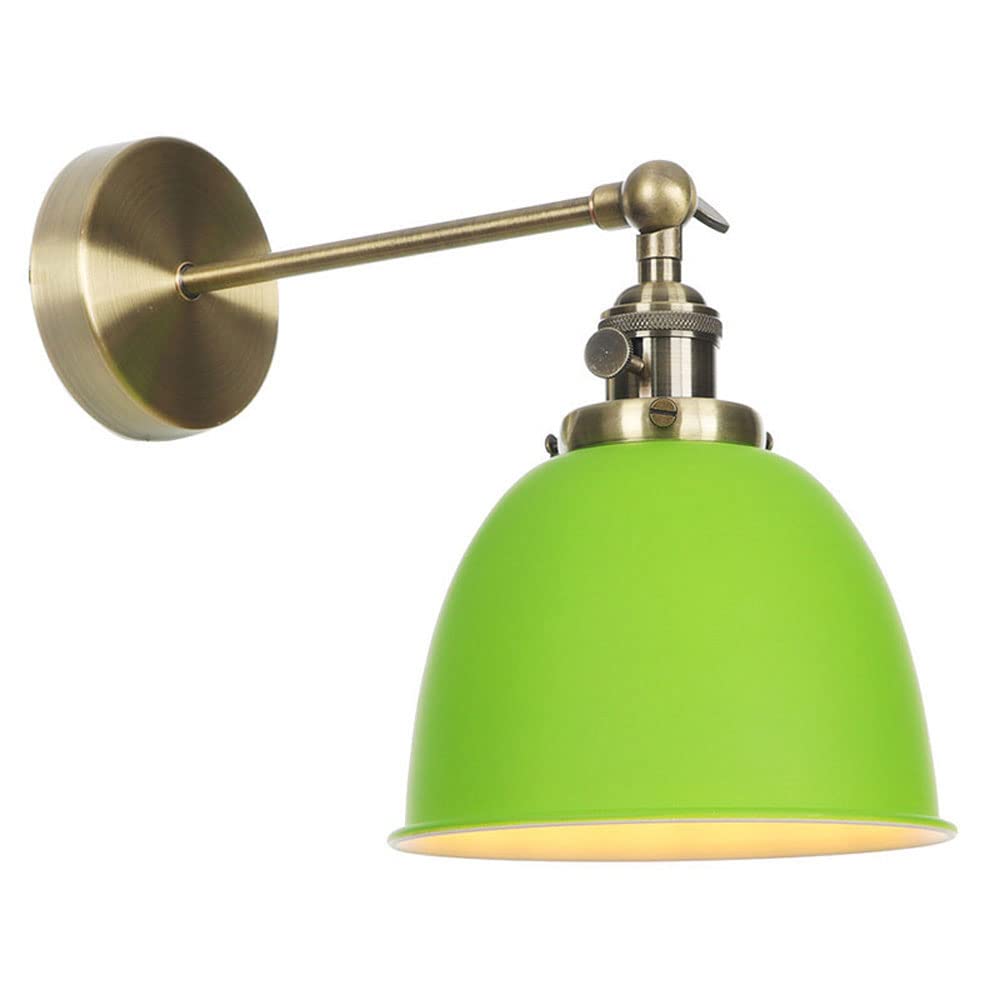 Kbuukyyxouy Green Dining Room Decor Wall Sconce, Colorful Unique Decor Wall Lighting Fixture, Metal Indoor Minimalist Creative Wall Lamp, For E27 Warehouse Fireplace Wall Mount Light(Green)