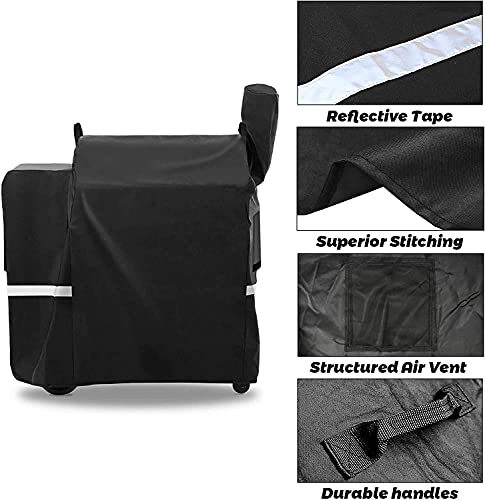 Utheer Heavy Duty Waterproof Wood Pellet Grill Cover For Traeger 34, Pro 34/780, Texas Pro 34, Z Grills 700/550 Series Grills, Outdoor Full Length Smoker Grill Cover For Traeger Bac380 Bac504 #TOP2