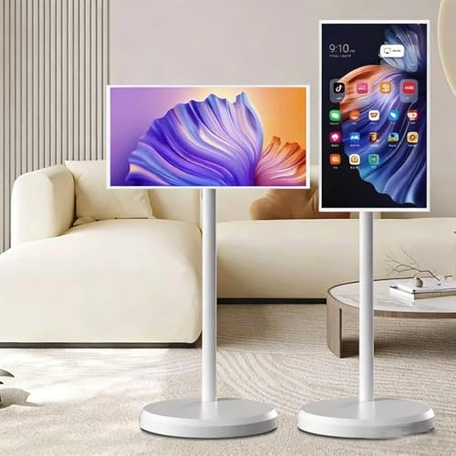 GLBMXDD Televisor Inteligente portátil de 21,5'/24'/27'/32', Monitor portátil con Pantalla táctil, Control por Voz,cámara 4K, Pantalla táctil de 10 Puntos 8G128G para Dormitorio y Oficina 24inches