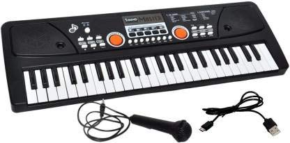 Bestie Toys 49 Key Piano Keyboard Toy with DC Power Option, Recording and Mic (530-A1) (Multicolor)