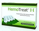 HemoTreat ® supositorio para las Hemorroides, Rápido, Eficaz y Seguro para el Alivio del Síntoma Hemorroidal