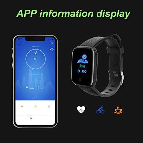 DAUERHAFT Herzfrequenzanzeige Smart Bracelet Ip65 Grade Waterproof D13 Schwarz 1,3-Zoll-Farbbildschirm, zum Trainieren, zum Reiten(Black) - Image 8