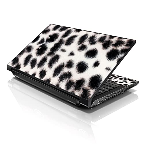 Image of LSS 15 15.6 Inches Laptop Notebook Skin Sticker with 2 Wrist Pads - Reusable Cover Protector Vinyl Sticker Cover Decal Fits 13 inch - 16 inch HP Asus Acer Samsung - White Cat Print Pattern