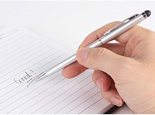 Yizhet 10 PCS 2-in-1 Stylus Touch Pen + Ball Point Pen compatible with iPhone iPad Samsung and all Capacitive Screens Devices Smartphone Tablet (Multi-coloured(Thin))