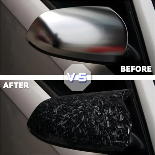 Coque rétroviseur A4 B6 finition carbone effet miroir premium - 3