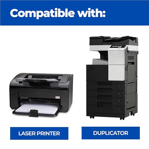 MD Labels Folienetiketten din A4 210x297 mm- 25 Blätter- Wetterfeste- Weiß - Glänzend – bedruckbare für Laserdrucker- Klebeetiketten- Aufkleber aus Folie