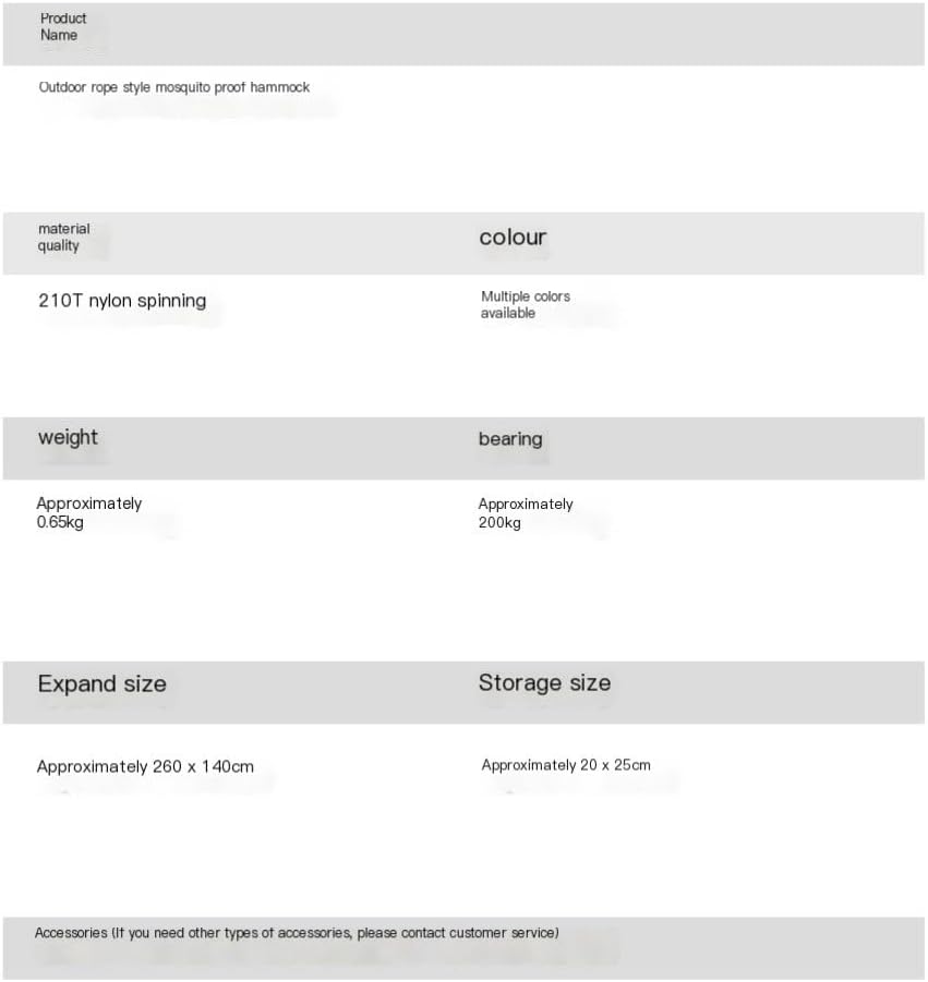 Outdoor Camping Hammock, Hammock with Mosquito Net, Lightweight Parachute Nylon, Single Travel Hammock, Backpacking Hiking Camping Equipment