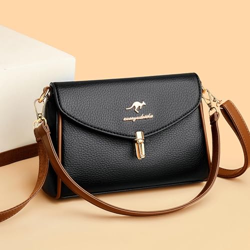 Bolso bandolera pequeño de cuero sintético para mujer miniatura 3