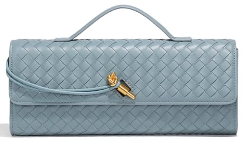 Image of Upbull Trendy Woven Evening Clutch Purses Women Underarm Shoulder Handbag Cute Satchels Crossbody Purse PU Leather Wallet