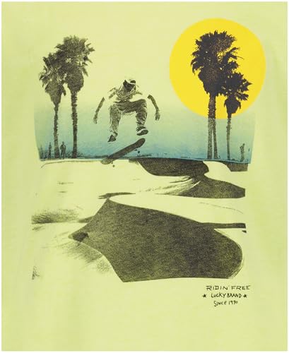 Image of Lucky Brand Boys' Short Sleeve Graphic Crew Neck T-Shirt, Soft, Comfortable, Relaxed Fit
