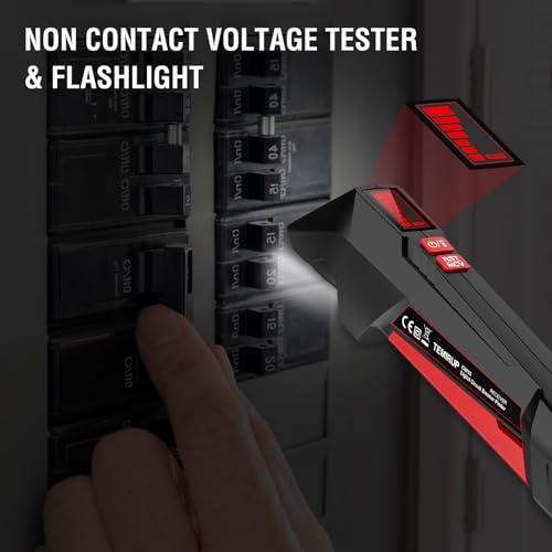 Image of Circuit Breaker Finder Tool Kit with GFCI Outlet Tester, 90-135V Electrical Circuit Tracer Tool with Color LCD, NCV Test & Flashlight, Includes Light Socket Adapter, 3-2 Prong Grounding & Clip Adapter
