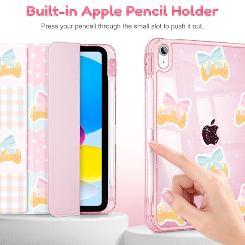 Coque pliable iPad 11 pouces 2025 avec support multi-angle et dos transparent - 4