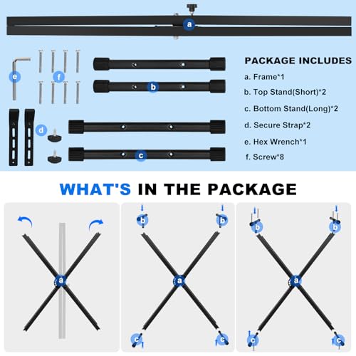 Image of Keyboard Stand, Height Adjustable Keyboard Stand, Keyboard Stand with Quick Release Mechanism, Double X Foldable Heavy Duty Instrument Stand with Locking Straps for 54-61-88 Key Electronic Pianos hhhy