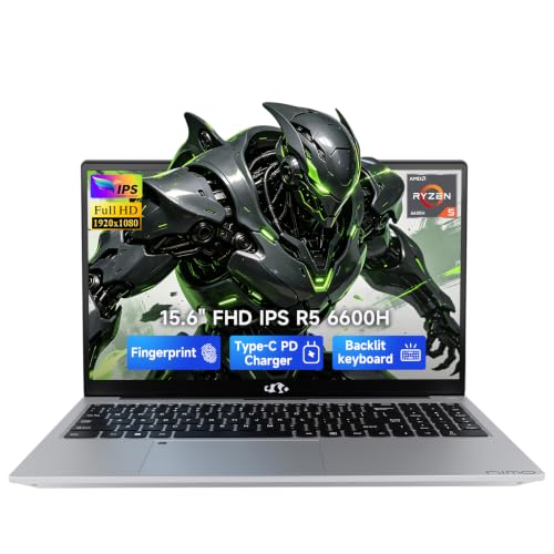 Image of NIMO 15.6 inch AI-Creator-Laptop, 6-Core AMD R5-6600H 32GB RAM 1TB SSD