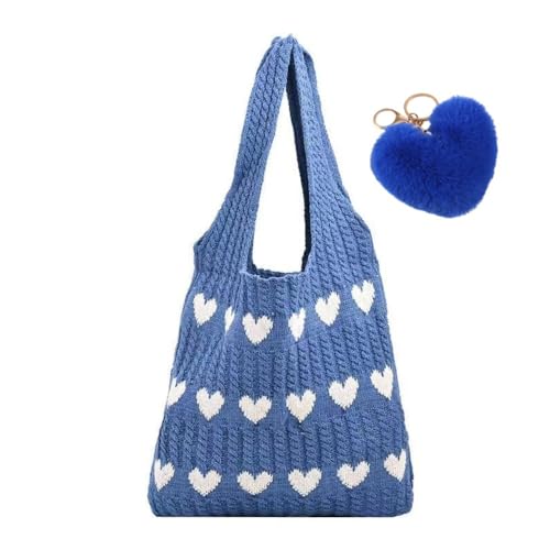 Bolso Tote Crochet Corazón para Mujer miniatura 1