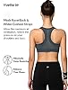 Yvette Zip Front Sports Bra - High Impact Sports Bras for Women Plus Size Workout Fitness Running,Haze Blue,L Plus #1