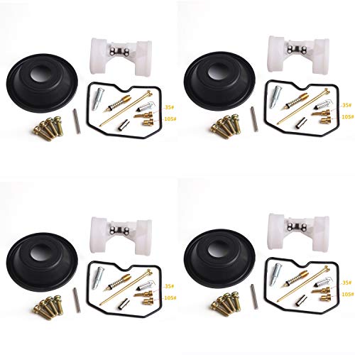 4セット に適用する1989?1996 川崎ゼファー400京浜のキャブレター修理キット,フロートおよび真空ダイヤフラムの構成