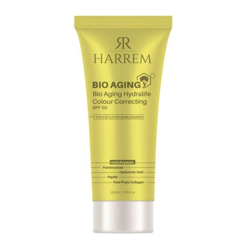 Bio Aging Ton Eşitleyen Nemlendiricili Yaşlanma Karşıtı Yüksek Koruyuculu 50+ SPF CC Krem 50 ML