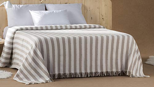 Plaidtor Toscana Plaid Multiusos, Algodón, Beige, 230x260 cm