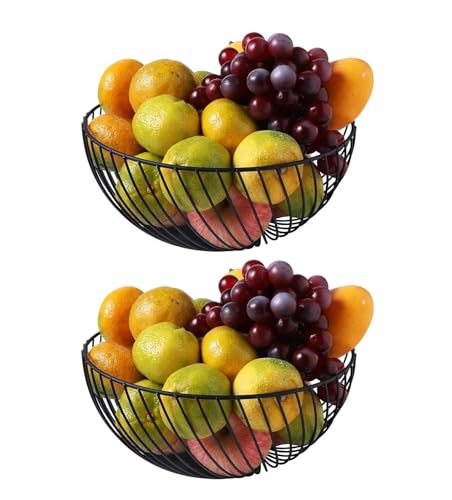 UTOQIA Frutero Cesta de Frutas Fruteros Soporte para Cesta De Fruta, 2 Unidades, para Almacenamiento De Frutas, Encimera De Cocina, Verduras, Pan, Aperitivos Soporte de frutastazón de Frutas